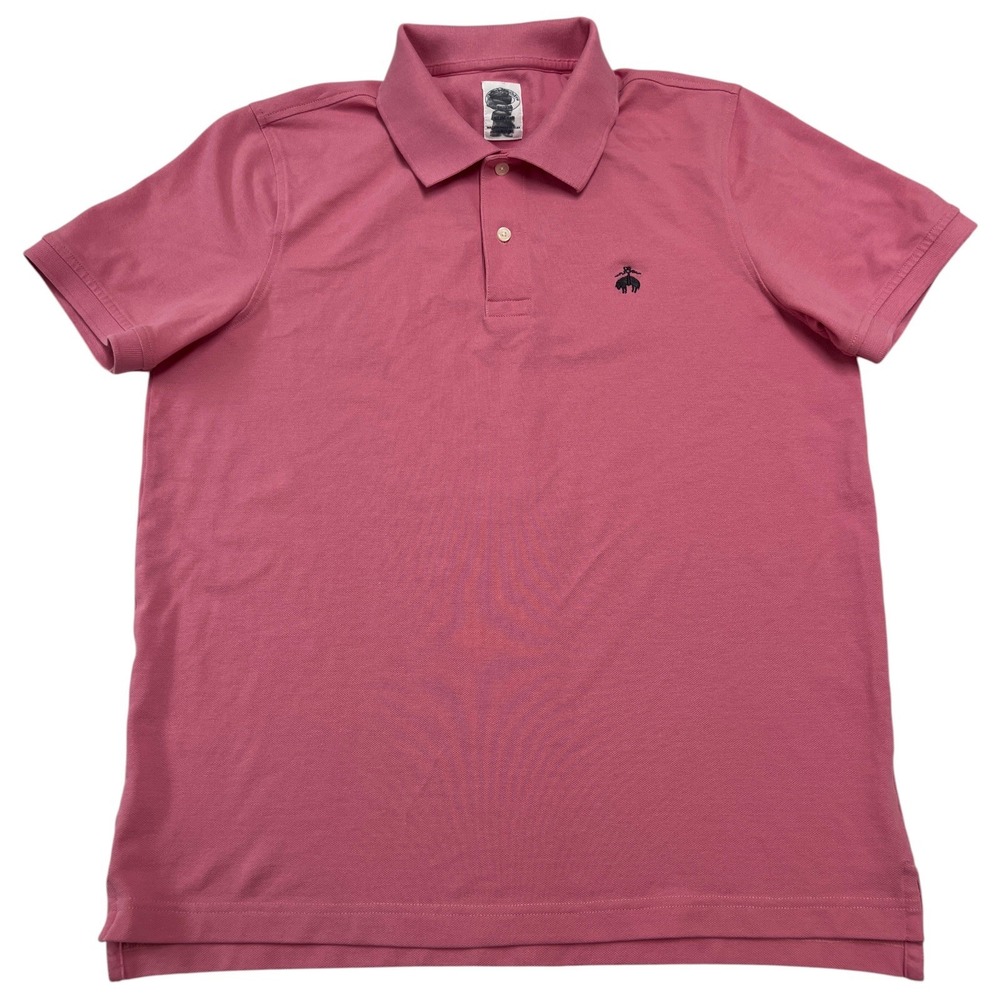 Brooks Brothers Men's Dark Pink Stretch Slim Fit Cotton Polo T-Shirt Large